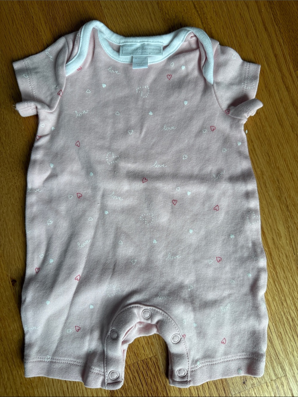 Pink baby romper